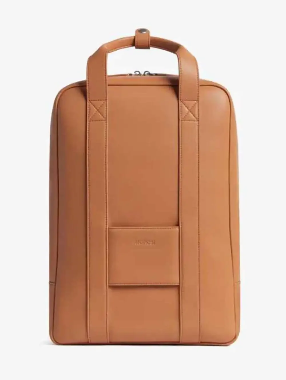 Monos Metro Backpack Saddle Tan Vegan Leather Laptop Travel Commuter Bag